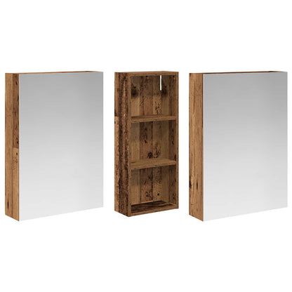 Bathroom Cabinet Set 3 pcs 130 x 14.5 x 70 cm Engineered wood