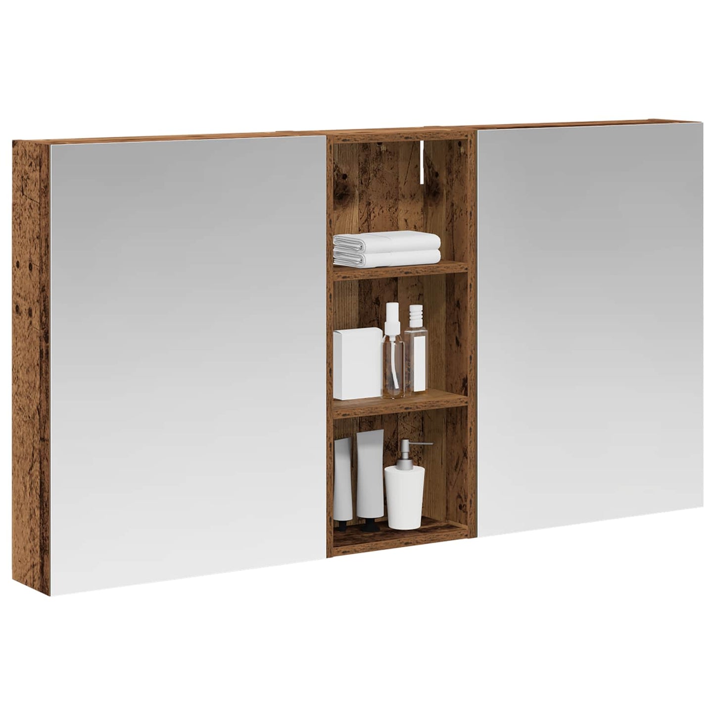 Bathroom Cabinet Set 3 pcs 130 x 14.5 x 70 cm Engineered wood