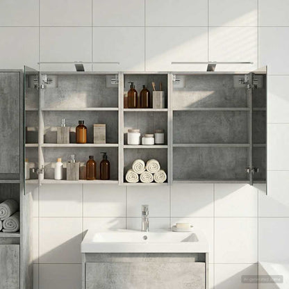 Bathroom Cabinet Set 3 pcs 130 x 14.5 x 70 cm Engineered wood