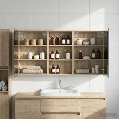 Bathroom Cabinet Set 3 pcs 140 x 14.5 x 70 cm Engineered wood