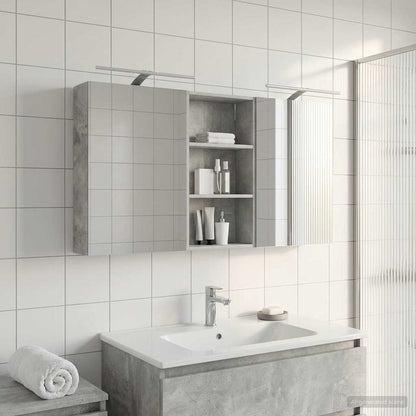 Bathroom Cabinet Set 3 pcs 140 x 14.5 x 70 cm Engineered wood