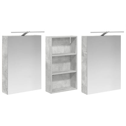 Bathroom Cabinet Set 3 pcs 140 x 14.5 x 70 cm Engineered wood