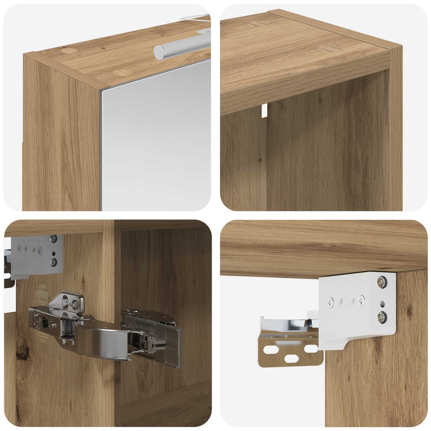 Bathroom Cabinet Set 3 pcs 140 x 14.5 x 70 cm Engineered wood