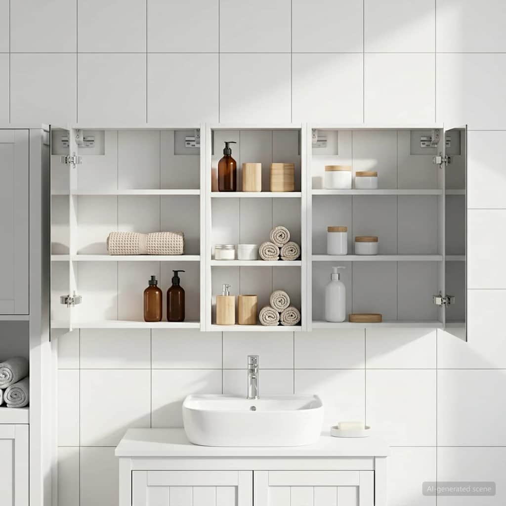 Bathroom Cabinet Set 3 pcs 116 x 16 x 62.5 cm Engineered wood