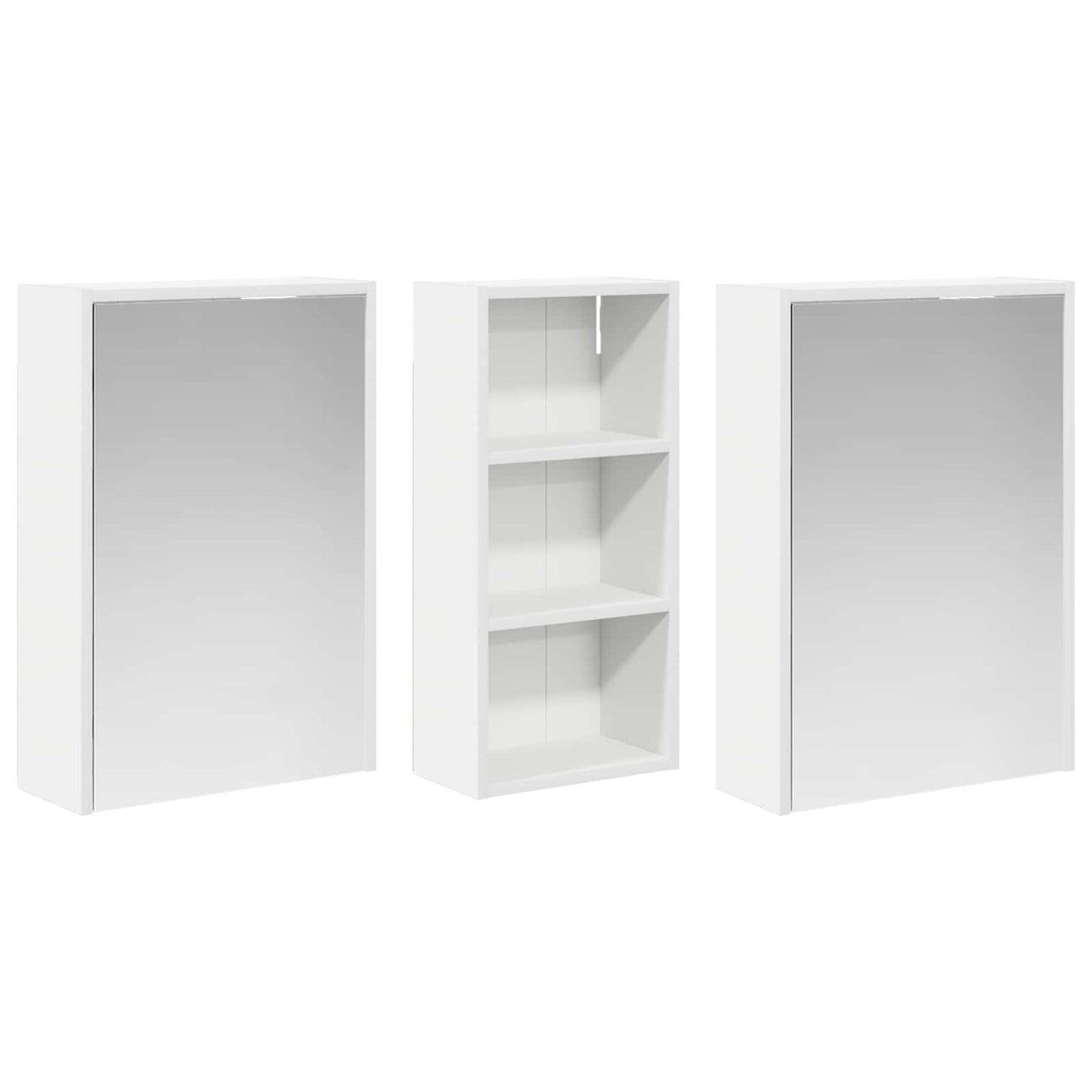 Bathroom Cabinet Set 3 pcs 116 x 16 x 62.5 cm Engineered wood