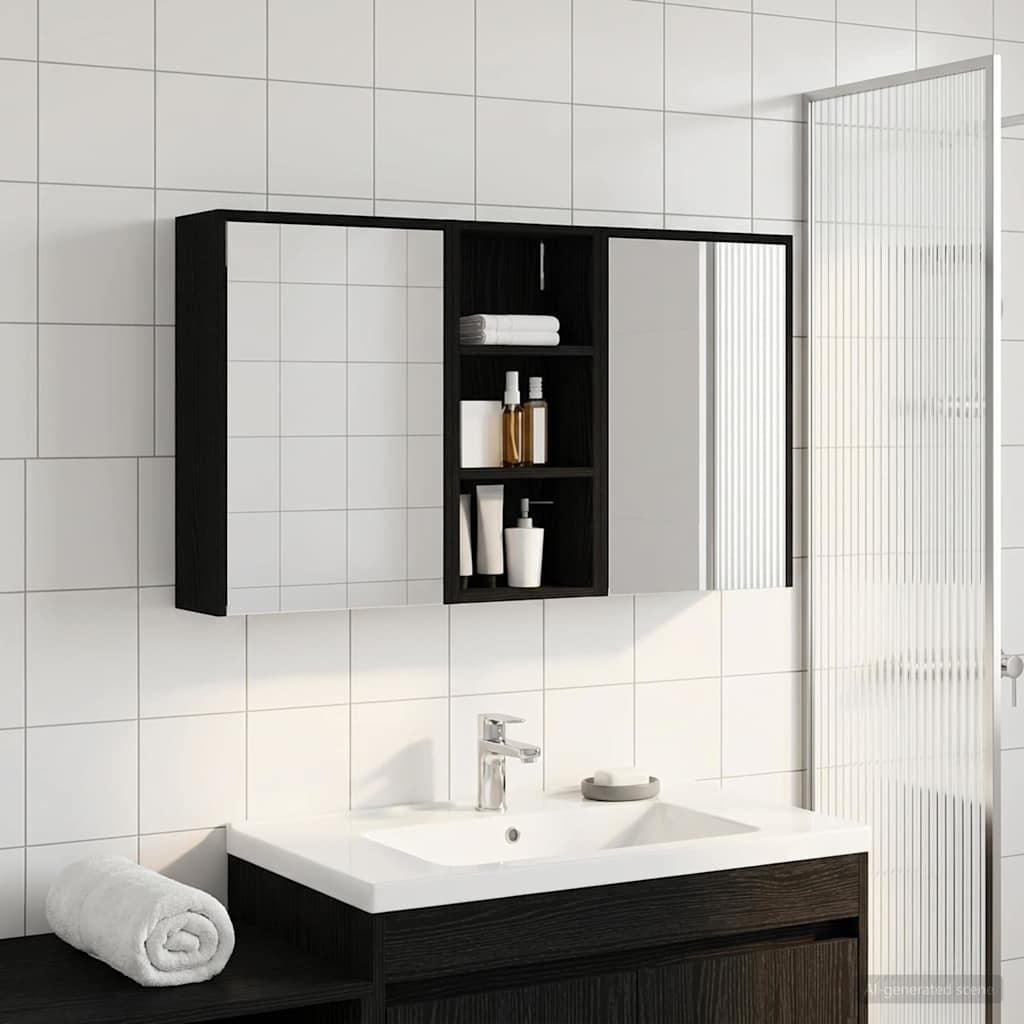 Bathroom Cabinet Set 3 pcs 116 x 16 x 62.5 cm Engineered wood