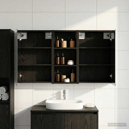 Bathroom Cabinet Set 3 pcs 116 x 16 x 62.5 cm Engineered wood