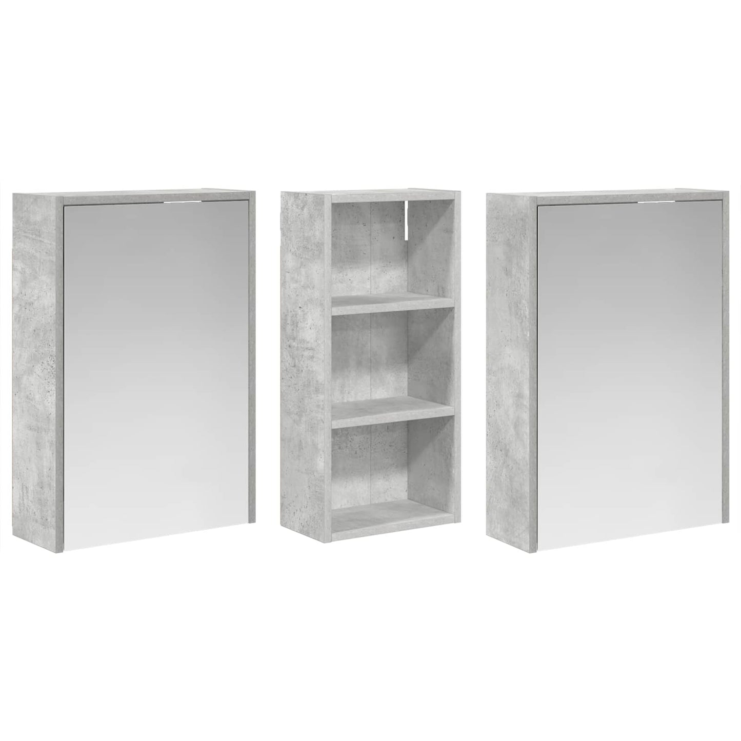 Bathroom Cabinet Set 3 pcs 116 x 16 x 62.5 cm Engineered wood
