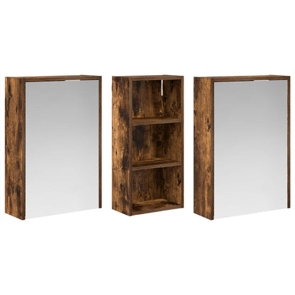 Bathroom Cabinet Set 3 pcs 116 x 16 x 62.5 cm Engineered wood