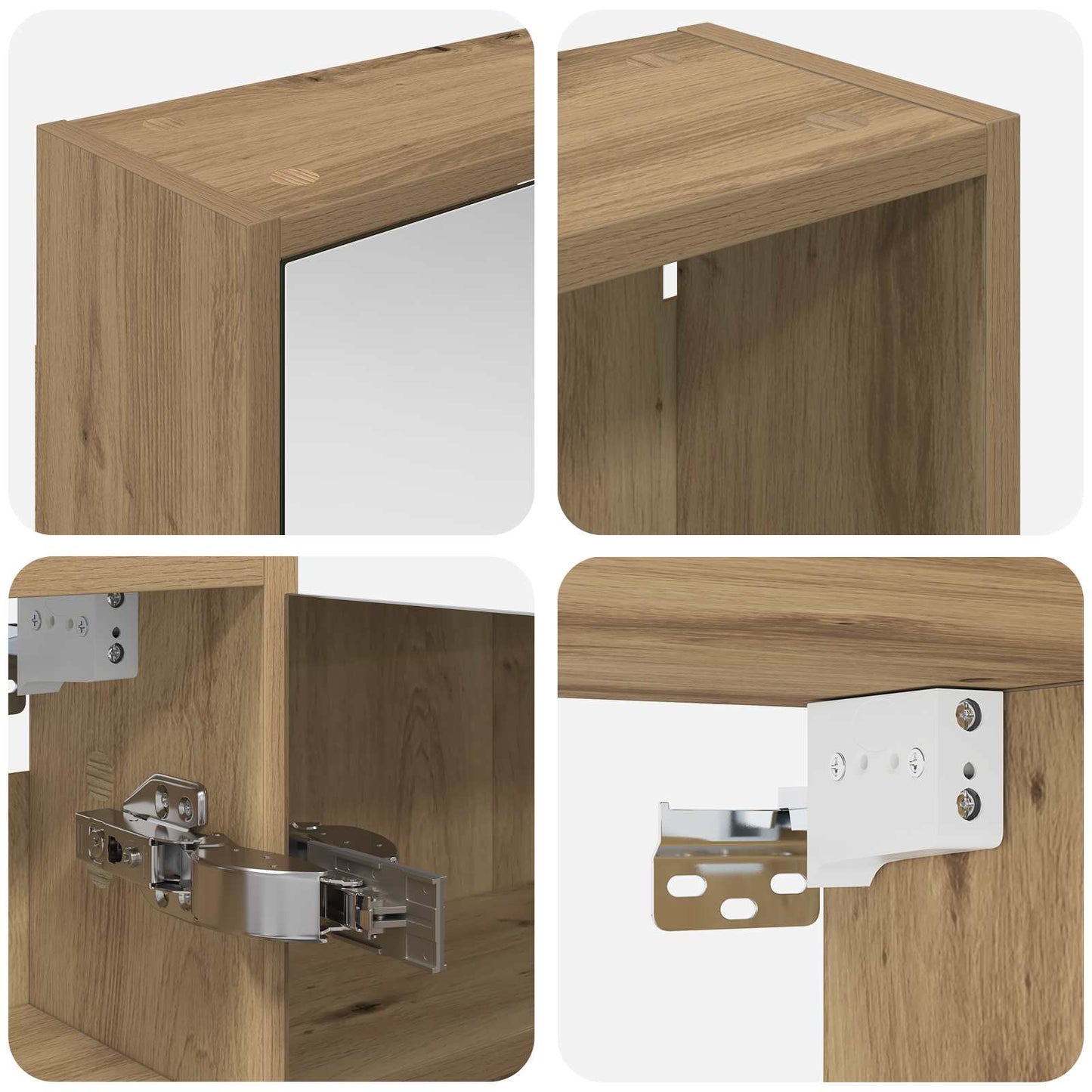 Bathroom Cabinet Set 3 pcs 116 x 16 x 62.5 cm Engineered wood