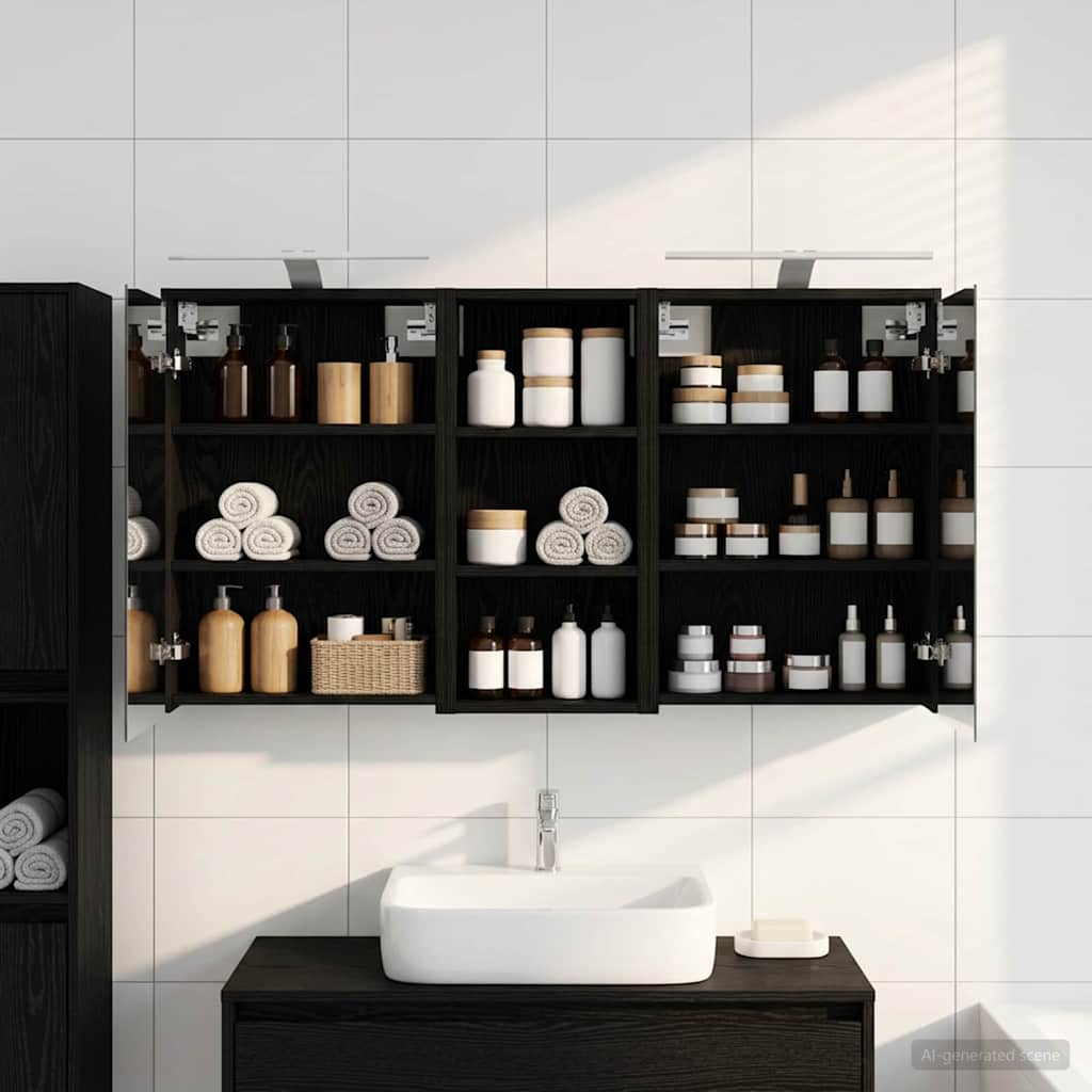Bathroom Cabinet Set 3 pcs 116 x 16 x 62.5 cm Engineered wood
