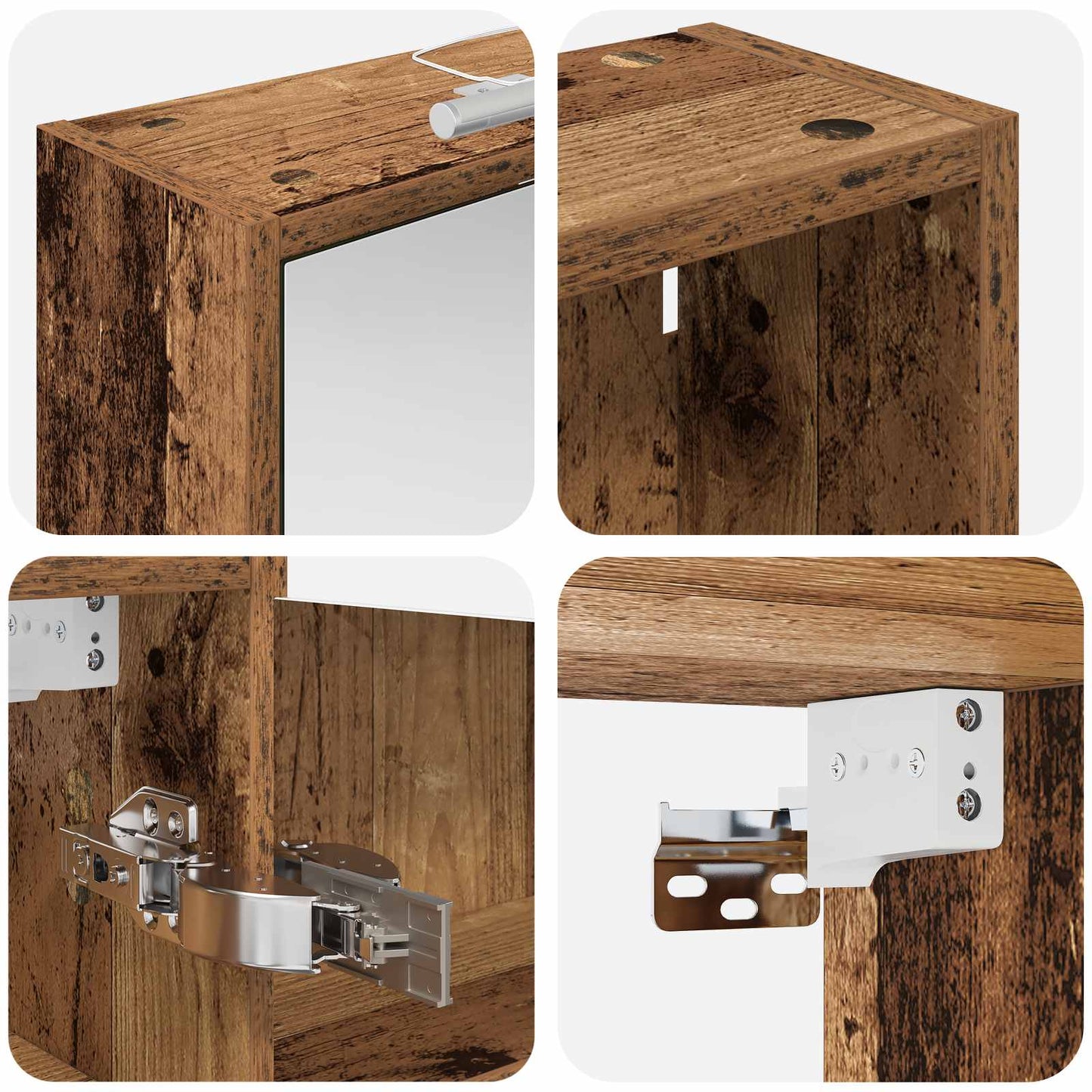 Bathroom Cabinet Set 3 pcs 116 x 16 x 62.5 cm Engineered wood