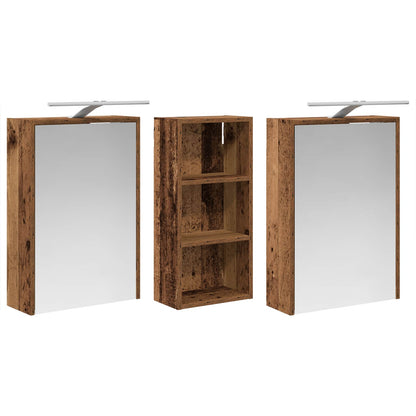Bathroom Cabinet Set 3 pcs 116 x 16 x 62.5 cm Engineered wood