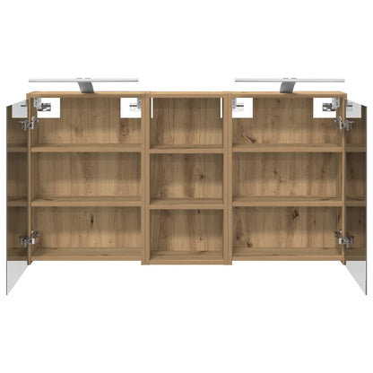 Bathroom Cabinet Set 3 pcs 116 x 16 x 62.5 cm Engineered wood