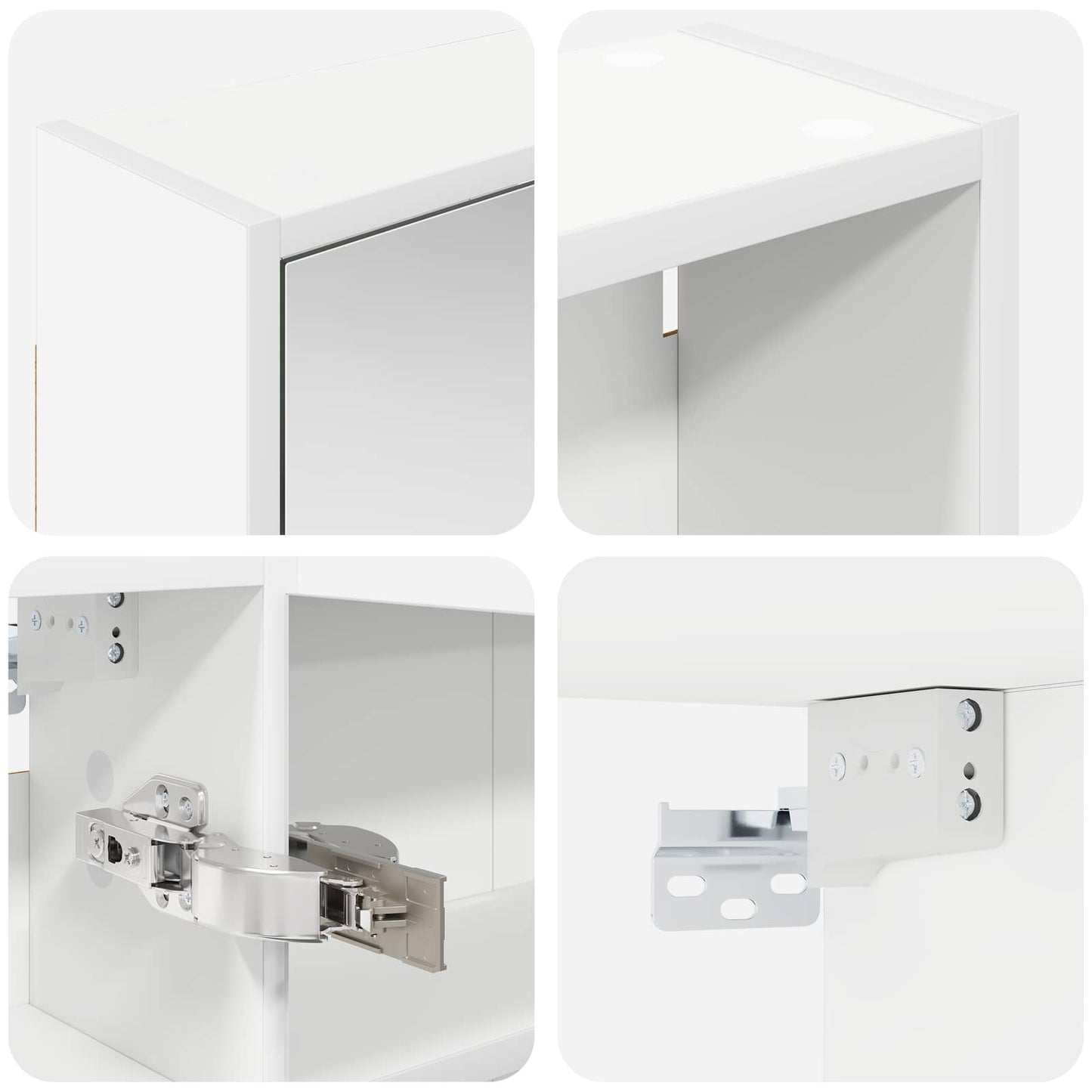 Bathroom Cabinet Set 3 pcs 126 x 16 x 62.5 cm Engineered wood