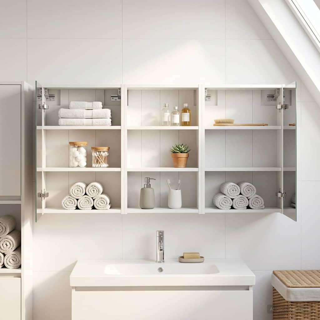 Bathroom Cabinet Set 3 pcs 126 x 16 x 62.5 cm Engineered wood