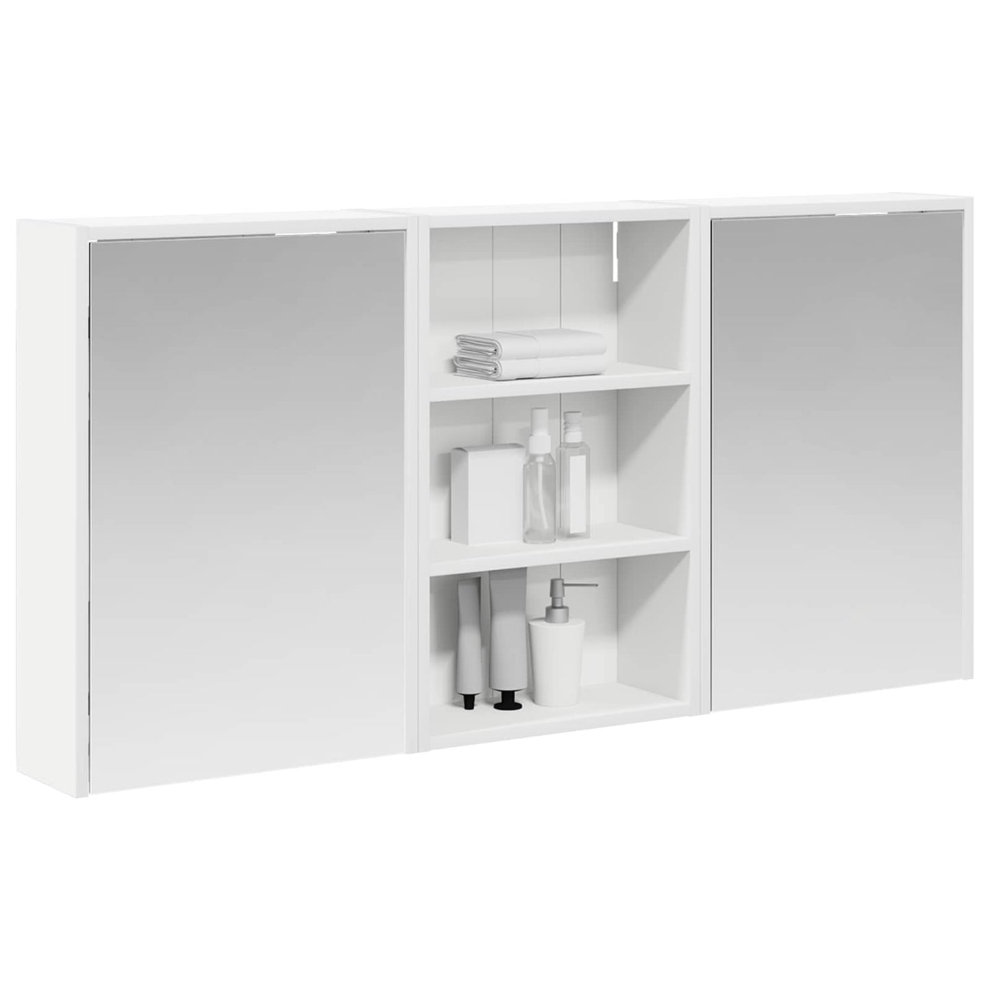 Bathroom Cabinet Set 3 pcs 126 x 16 x 62.5 cm Engineered wood