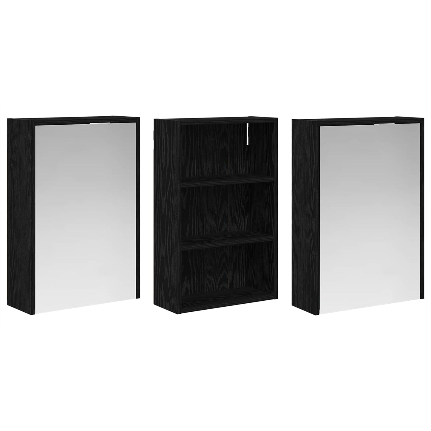 Bathroom Cabinet Set 3 pcs 126 x 16 x 62.5 cm Engineered wood