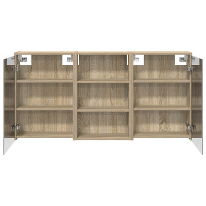 Bathroom Cabinet Set 3 pcs 126 x 16 x 62.5 cm Engineered wood
