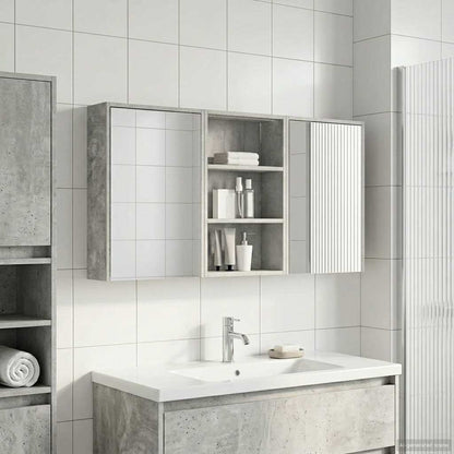 Bathroom Cabinet Set 3 pcs 126 x 16 x 62.5 cm Engineered wood