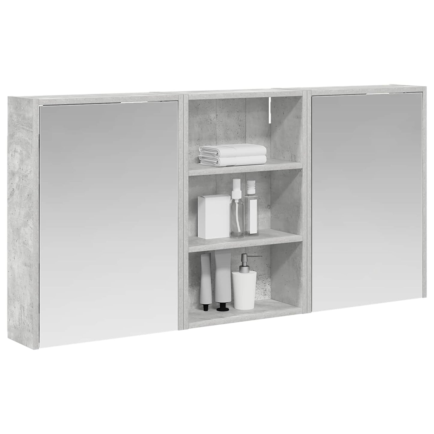 Bathroom Cabinet Set 3 pcs 126 x 16 x 62.5 cm Engineered wood