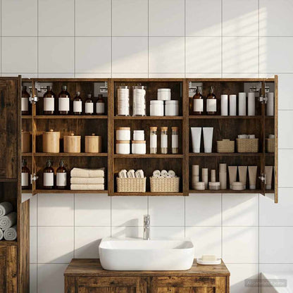 Bathroom Cabinet Set 3 pcs 126 x 16 x 62.5 cm Engineered wood