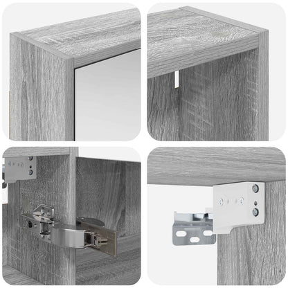 Bathroom Cabinet Set 3 pcs 126 x 16 x 62.5 cm Engineered wood