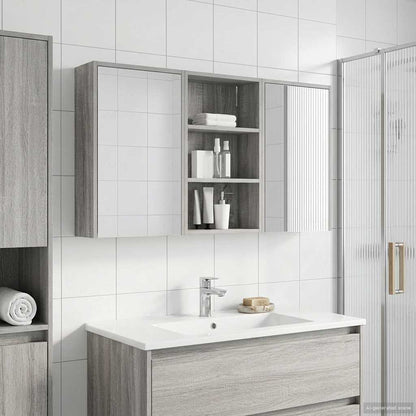 Bathroom Cabinet Set 3 pcs 126 x 16 x 62.5 cm Engineered wood