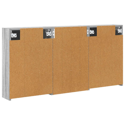 Bathroom Cabinet Set 3 pcs 126 x 16 x 62.5 cm Engineered wood