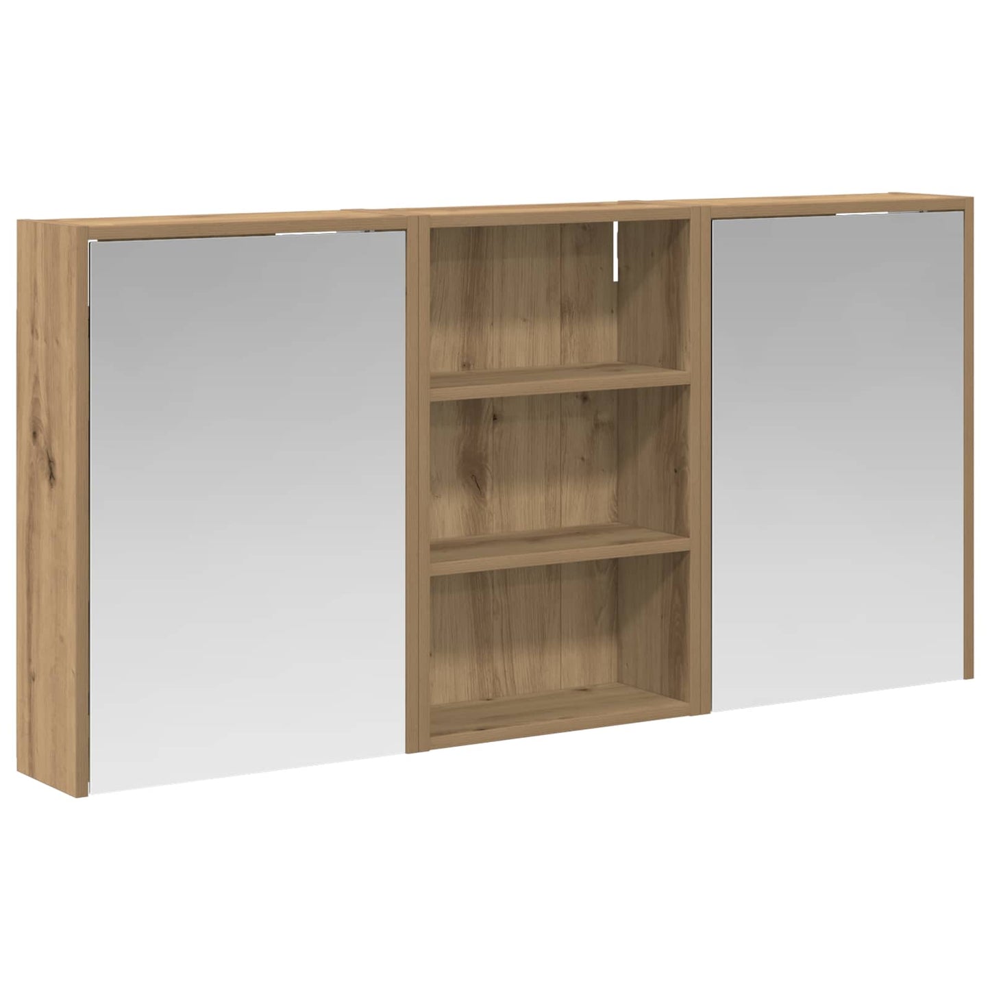 Bathroom Cabinet Set 3 pcs 126 x 16 x 62.5 cm Engineered wood
