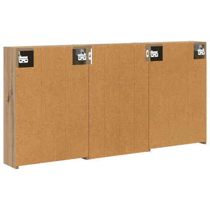 Bathroom Cabinet Set 3 pcs 126 x 16 x 62.5 cm Engineered wood