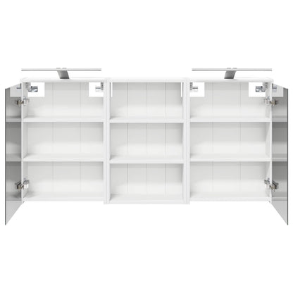 Bathroom Cabinet Set 3 pcs 126 x 16 x 62.5 cm Engineered wood
