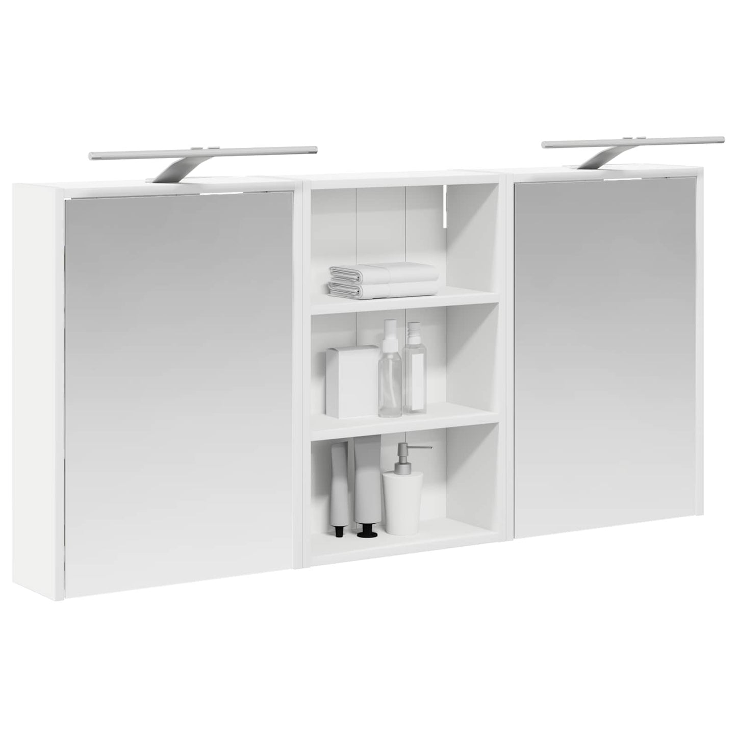 Bathroom Cabinet Set 3 pcs 126 x 16 x 62.5 cm Engineered wood