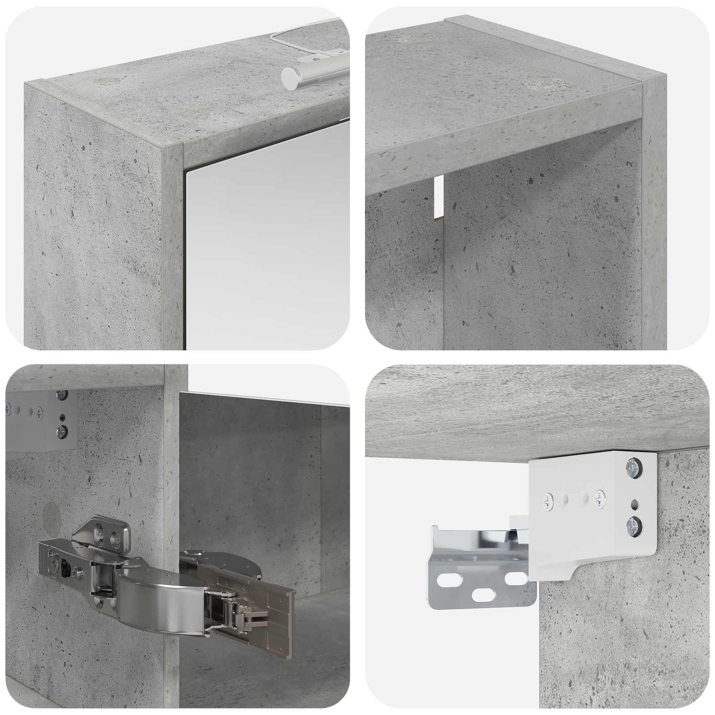 Bathroom Cabinet Set 3 pcs 126 x 16 x 62.5 cm Engineered wood