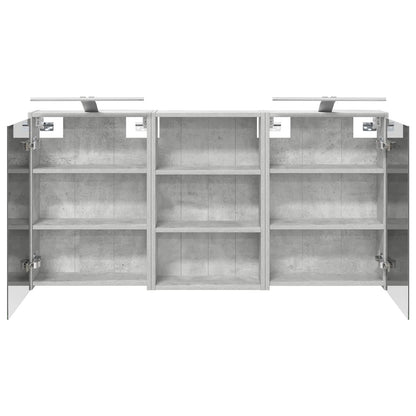 Bathroom Cabinet Set 3 pcs 126 x 16 x 62.5 cm Engineered wood
