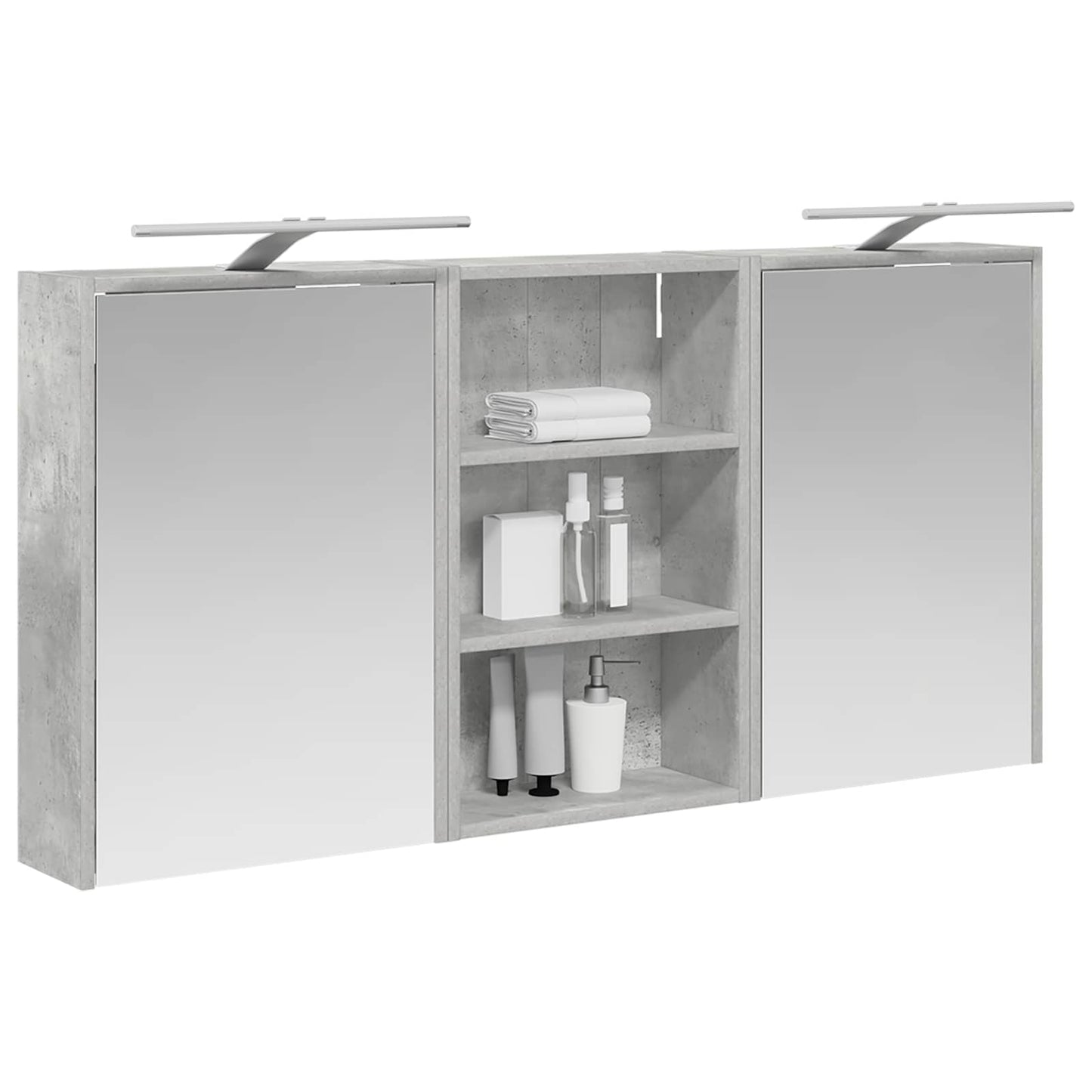 Bathroom Cabinet Set 3 pcs 126 x 16 x 62.5 cm Engineered wood