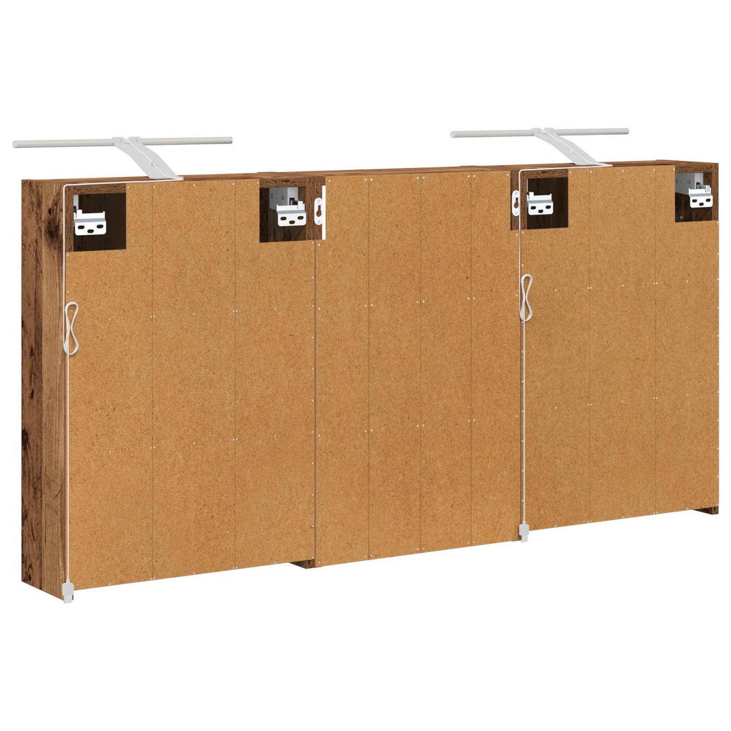 Bathroom Cabinet Set 3 pcs 126 x 16 x 62.5 cm Engineered wood