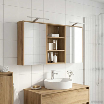 Bathroom Cabinet Set 3 pcs 126 x 16 x 62.5 cm Engineered wood