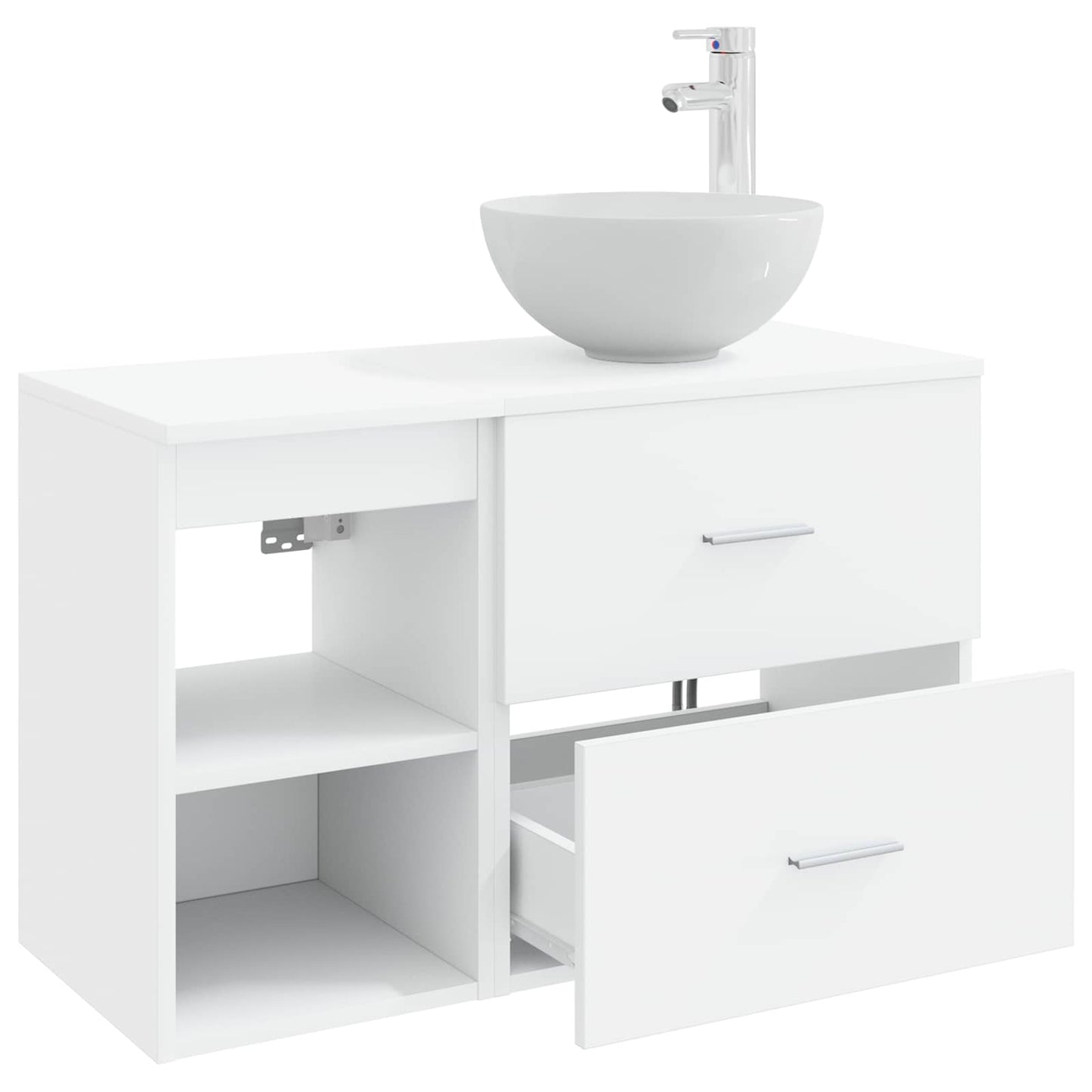 Bathroom Furniture Set 2 pcs White Engineered Wood
