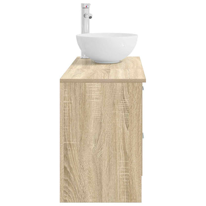 Bathroom Furniture Set 2 pcs Sonoma Oak Engineered Wood