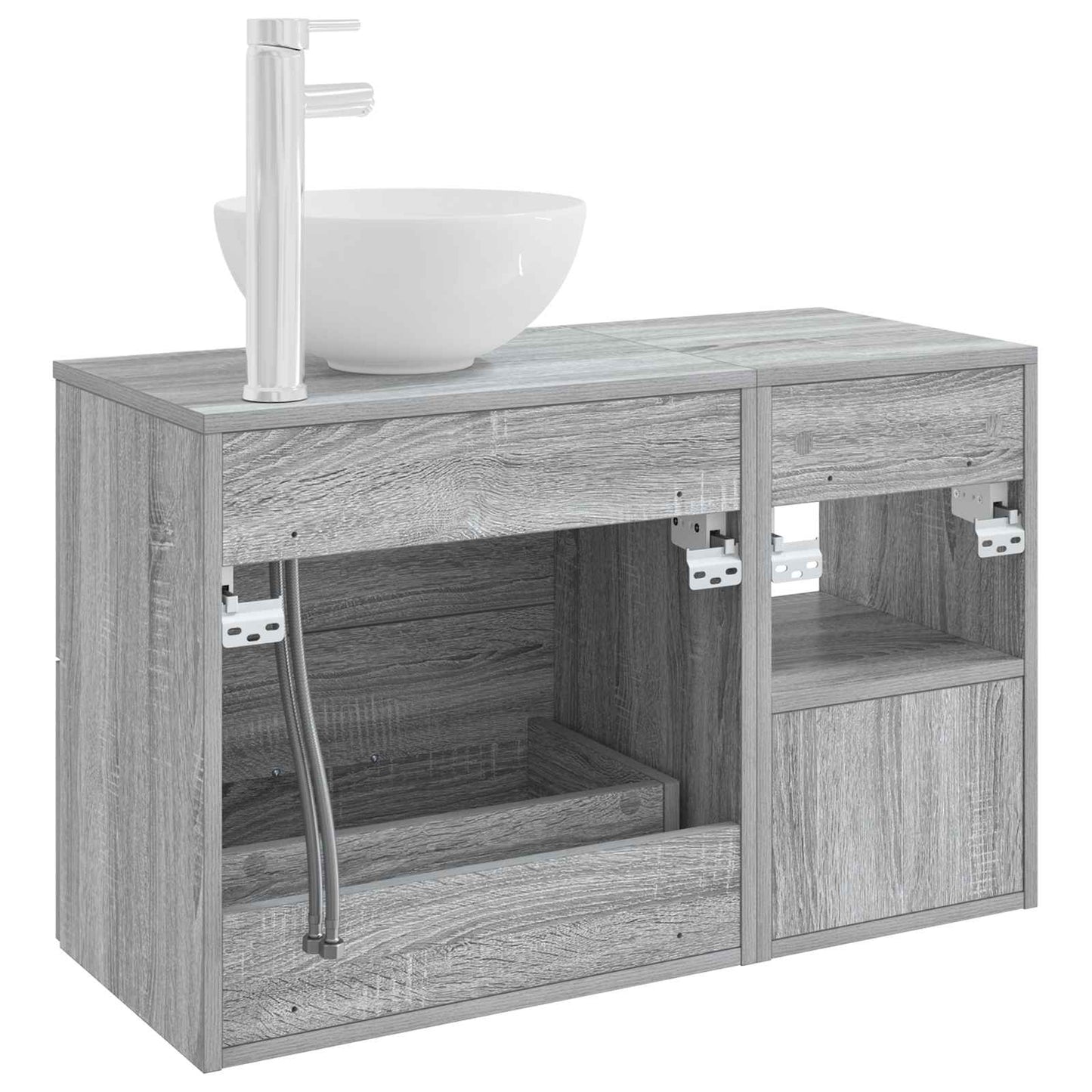 Bathroom Furniture Set 2 pcs Grey Sonoma Engineered Wood