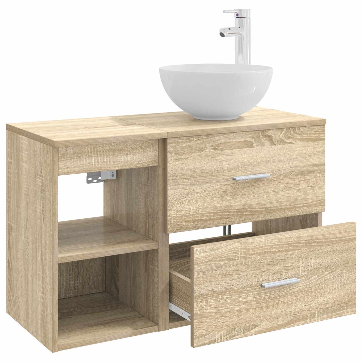 Bathroom Furniture Set 2 pcs Sonoma Oak Engineered Wood
