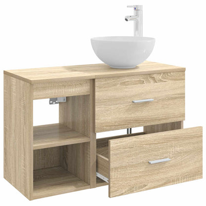 Bathroom Furniture Set 2 pcs Sonoma Oak Engineered Wood