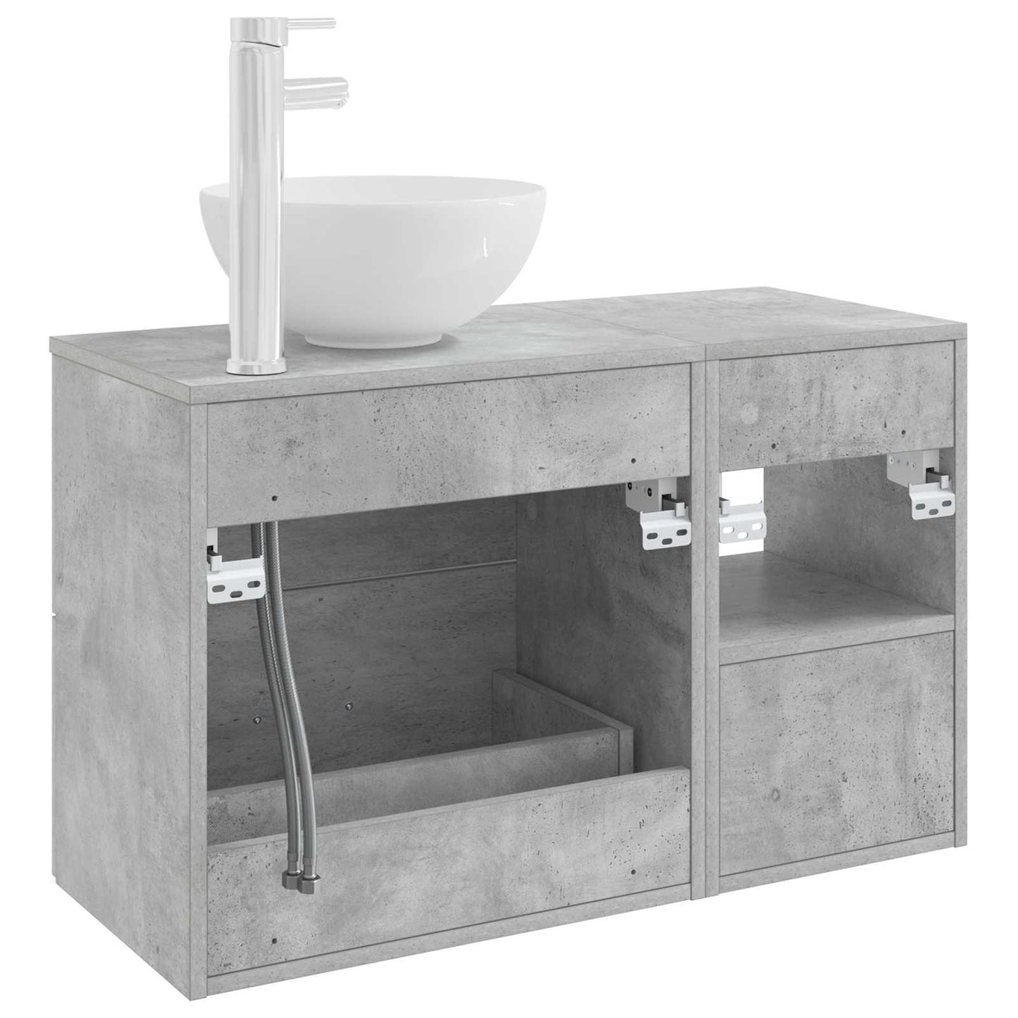 Bathroom Furniture Set 2 pcs Concrete Grey Engineered Wood