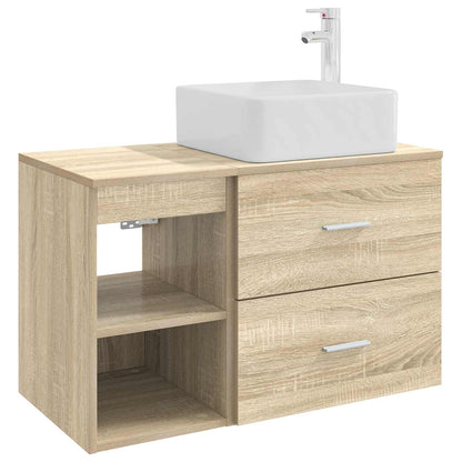 Bathroom Furniture Set 2 pcs Sonoma Oak Engineered Wood