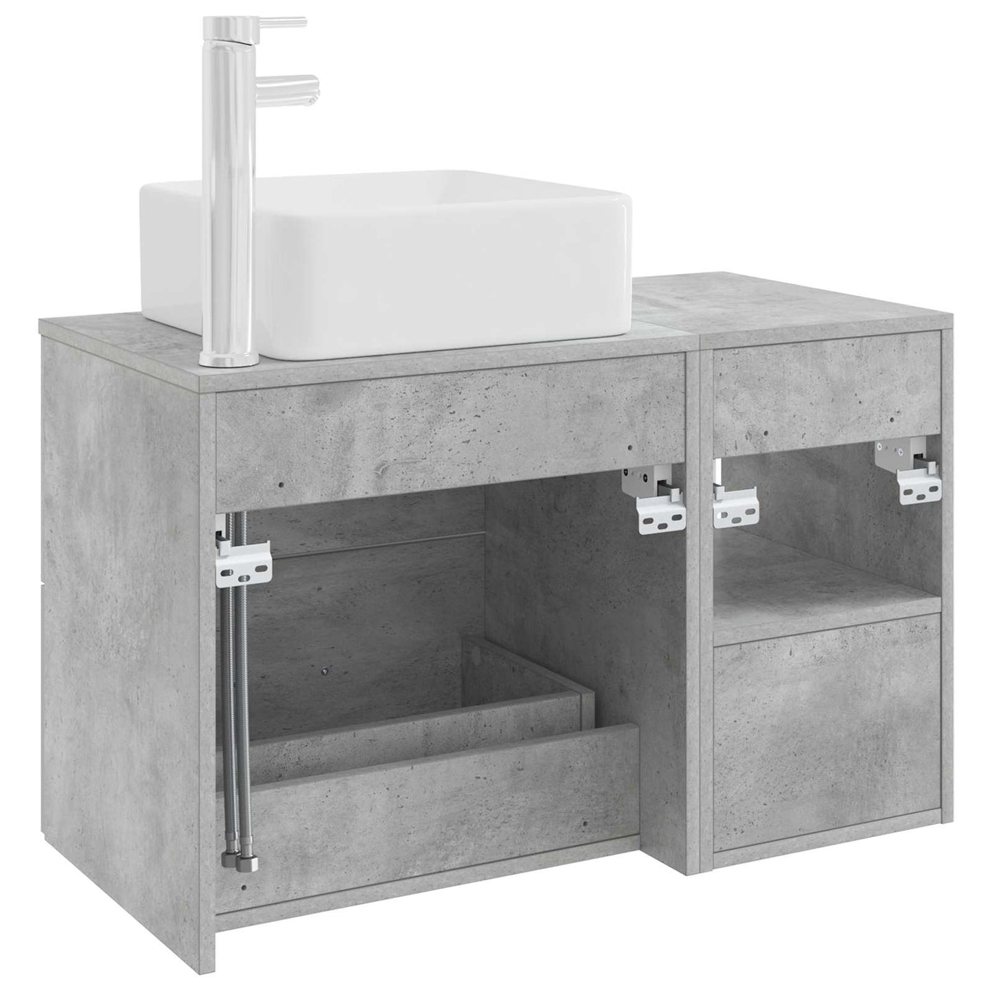 Bathroom Furniture Set 2 pcs Concrete Grey Engineered Wood