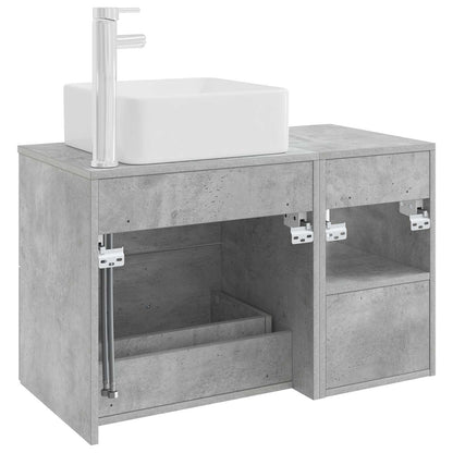 Bathroom Furniture Set 2 pcs Concrete Grey Engineered Wood