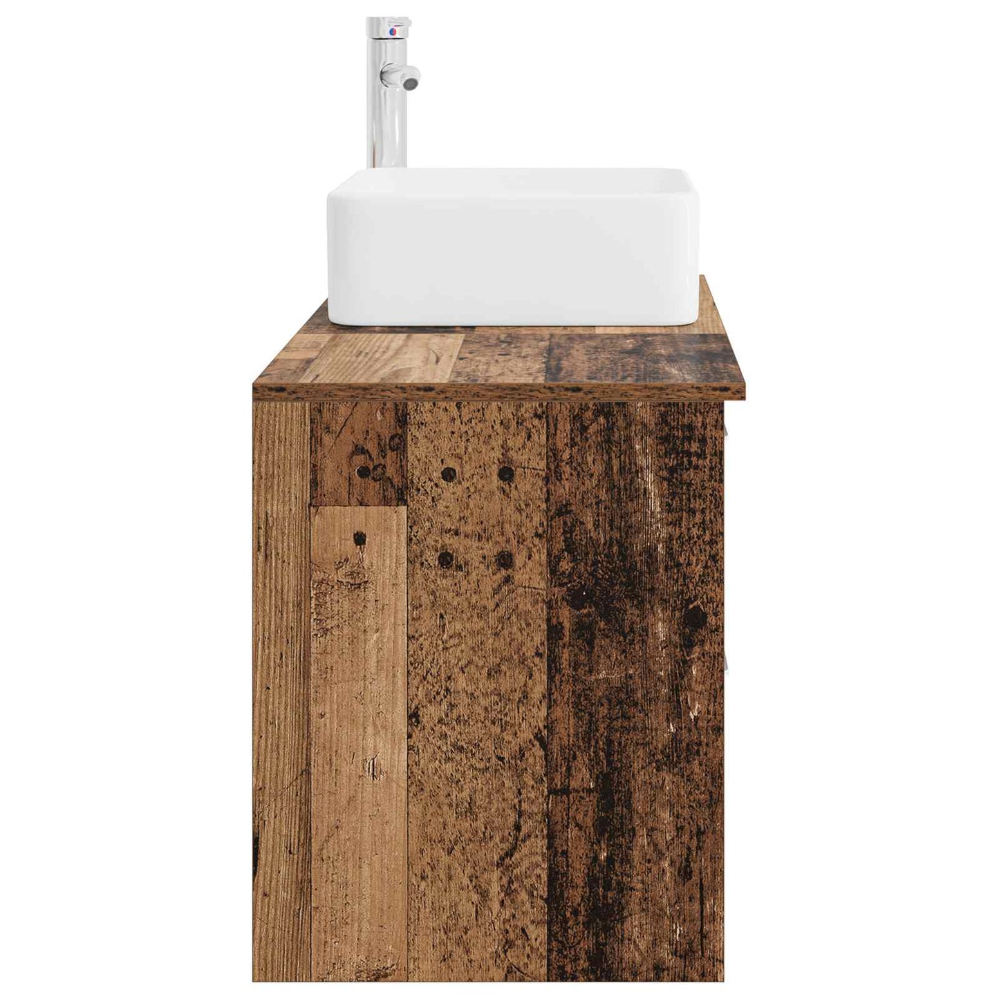 Bathroom Furniture Set 2 pcs Old Wood Engineered Wood