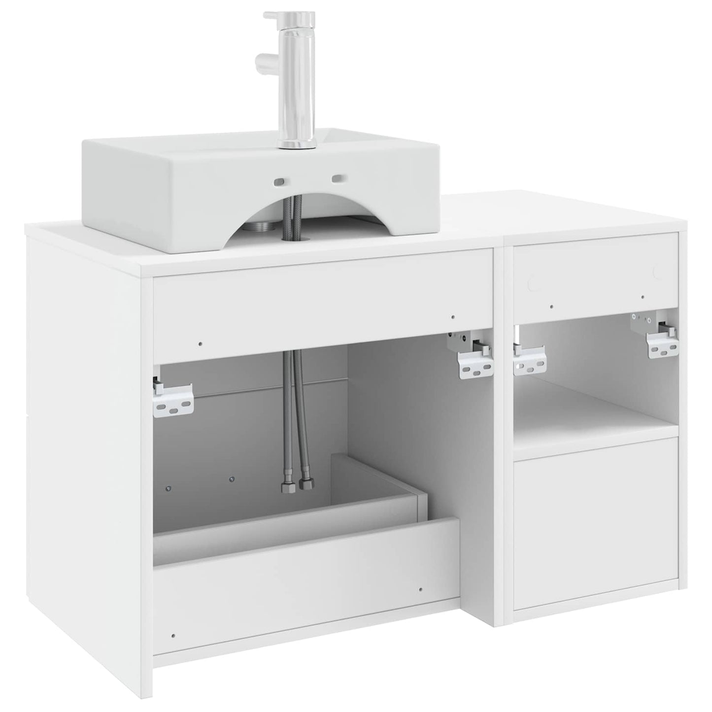 Bathroom Furniture Set 2 pcs White Engineered Wood