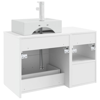 Bathroom Furniture Set 2 pcs White Engineered Wood